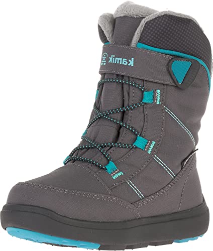 Kamik Jungen Mädchen Stance2 Schneestiefel, Charcoal Blue (CIB), 23 EU von Kamik