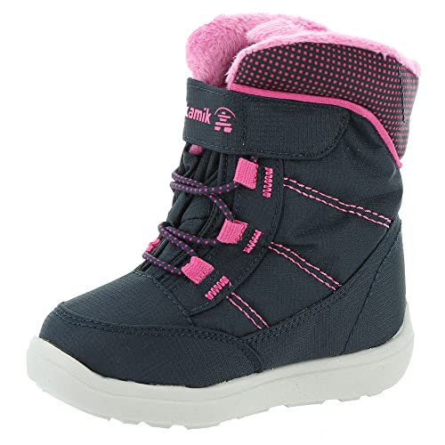 Kamik Jungen Mädchen Stance2 Schneestiefel, Navy Magenta (NAM), 25 EU von Kamik