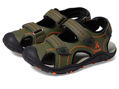 Kamik Jungen Unisex Kinder SEATURTLE2 Flache Sandale, Olive, 22 EU von Kamik