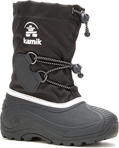 Kamik Jungen Unisex Kinder Southpole4 Winterstiefel, Black/White, 25 EU von Kamik