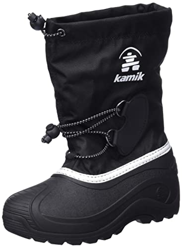 Kamik Jungen Unisex Kinder Southpole4 Winterstiefel, Black/White, 26 EU von Kamik