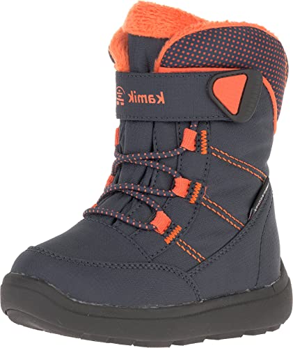 Kamik Jungen Unisex Kinder Stance2 Schneestiefel, Navy Flame (NFL), 22 EU von Kamik