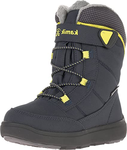 Kamik Jungen Unisex Kinder Stance2 Schneestiefel, Navy Yellow (NAY), 22 EU von Kamik