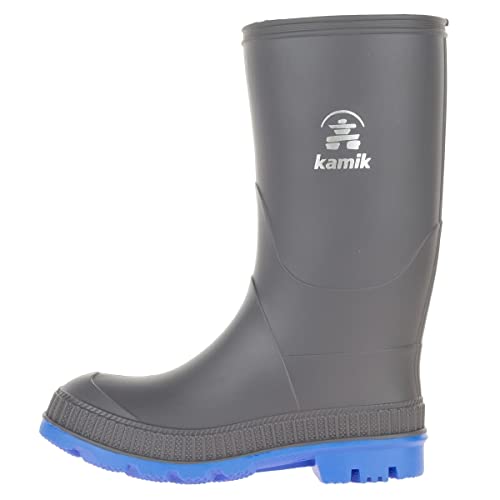 Kamik Jungen Unisex Kinder Stomp Gummistiefel, Grau (Charcoal Blue CIB), 30 EU von Kamik