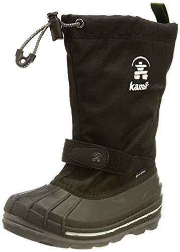 Kamik Jungen Unisex Kinder Waterbug8 G Schneestiefel, Black White (BKW), 25 EU von Kamik