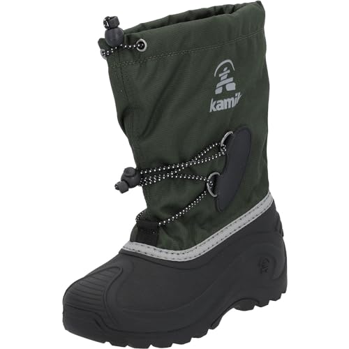 Kamik Kids Southpole 4 Oliv - Warme wasserdichte Kinder Winterstiefel, Größe EU 38 - Farbe Dark Green von Kamik