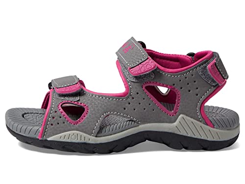 Kamik LOBSTER2 Flache Sandale, Dark Grey/PINK, 33 EU von Kamik