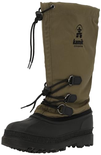 Kamik M Canuck Grün - Wasserdichte robuste Herren Outdoor Winterstiefel, Größe EU 46 - Farbe Dark Olive von Kamik