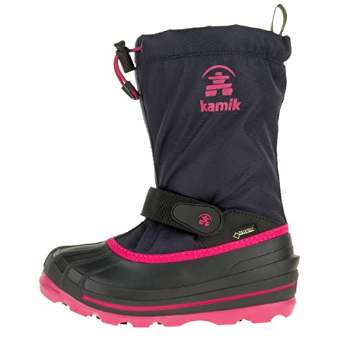 Kamik Mädchen Waterbug8g Winterstiefel, Blau (Navy/Rose-Marine/Rose Nro), 37 EU von Kamik