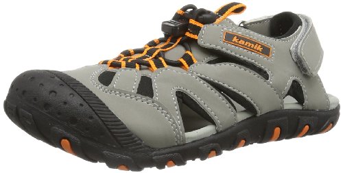 Kamik Oyster HK4160X Unisex-Kinder Sandalen, Orange (GREY-ORANGE/ORA), 27 von Kamik