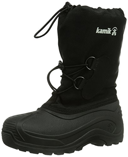 Kamik SOUTHPOLE3, Unisex-Kinder Warm gef�tterte Schneestiefel, Schwarz (BLK), 25 EU (8 US) von Kamik