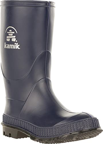 Kamik Unisex-Jungen Stomp Gummistiefel, Blau (NAK_NAVY/BLACK SOLE),23EU von Kamik