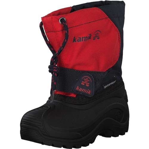 Kamik Snowfox 3 Kinder Schneestiefel - Wasserdichte Winterstiefel Warm Gefüttert - Jungen und Mädchen Stiefel - Perfekt für den Kinderfuß Rot 32 EU von Kamik