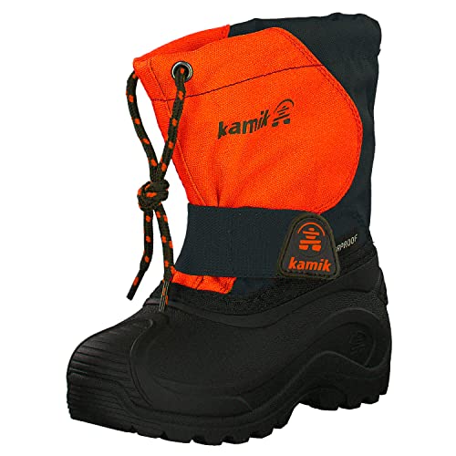 Kamik Snowfox Kinder Winterstiefel | Warm und Wasser abweisende Schneestiefel | Perfekt für den Kinderfuß | Jungen und Mädchen Stiefel Orange 26 EU von Kamik