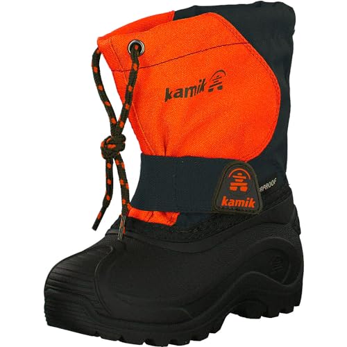 Kamik Snowfox 3 Kinder Schneestiefel - Wasserdichte Winterstiefel Warm Gefüttert - Jungen und Mädchen Stiefel - Perfekt für den Kinderfuß Orange 28/29 EU von Kamik