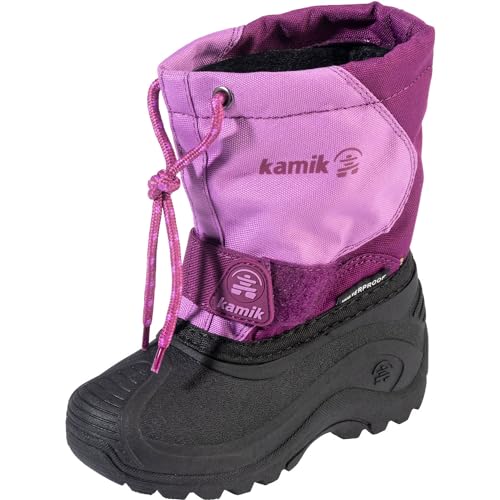 Kamik Snowfox 3 Kinder Schneestiefel - Wasserdichte Winterstiefel Warm Gefüttert - Jungen und Mädchen Stiefel - Perfekt für den Kinderfuß Violett 30 EU von Kamik