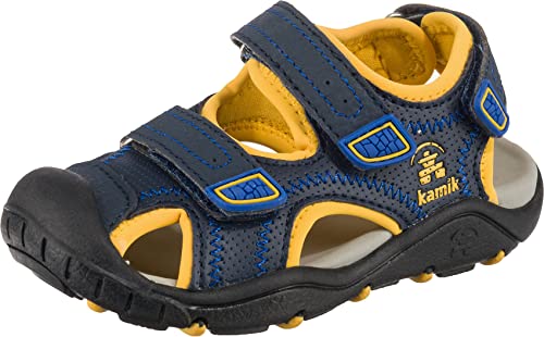 Kamik Unisex-Jungen Seaturtle2 Geschlossene Sandalen, Blau (Navy Citrus Nci), 23 EU von Kamik