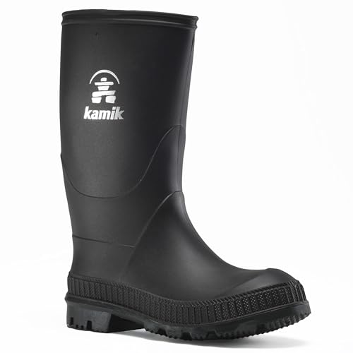 Kamik STOMP EK6149F, Unisex-Kinder Gummistiefel, Schwarz (Black-noir BKA), 23 EU (5.5 UK) von Kamik