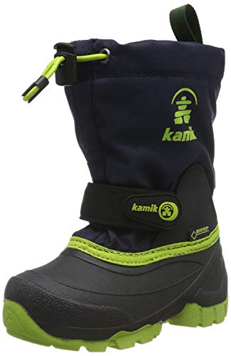 Kamik Unisex-Kinder Waterbug9 G Schneestiefel, Blau (Navy Lime NLM) von Kamik