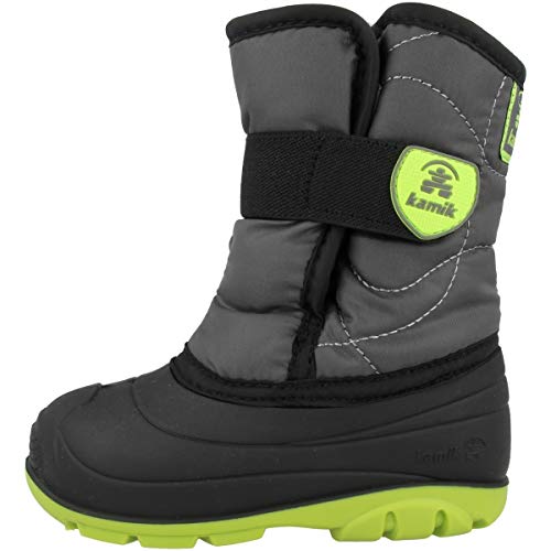 Kamik Unisex Kinder Winterstiefel Snowbug3 Jungen, Grau Charcoal Lime Ch3, 25 EU von Kamik