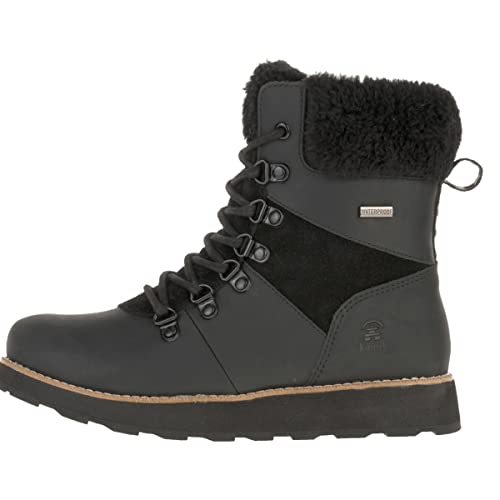 Kamik W Ariel F Schwarz - Stylischer wasserdichter Damen Leder Winterstiefel, Größe EU 42 - Farbe Black von Kamik