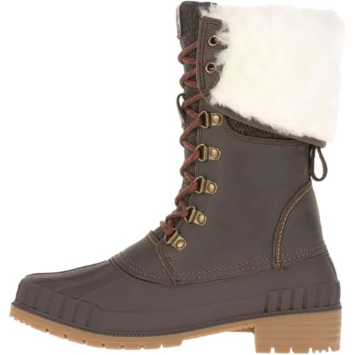 Kamik W Sienna F 2 Braun - Stylisher Warmer Damen Leder Winterstiefel, Größe EU 40 - Farbe Dark Brown von Kamik