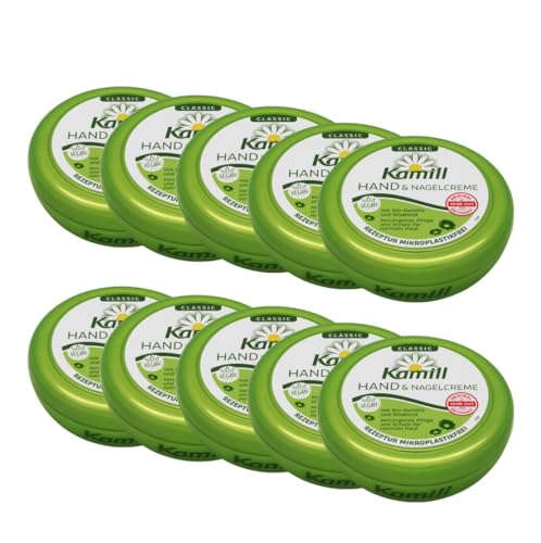 10er Pack Kamill CLASSIC (10 x 150ml) - feuchtigkeitsspendend & pflegend mit Bio-Kamille aus kontrolliert biologischem Anbau, ohne Farbstoffe, tierische Inhaltsstoffe & Mikroplastik von Kamill