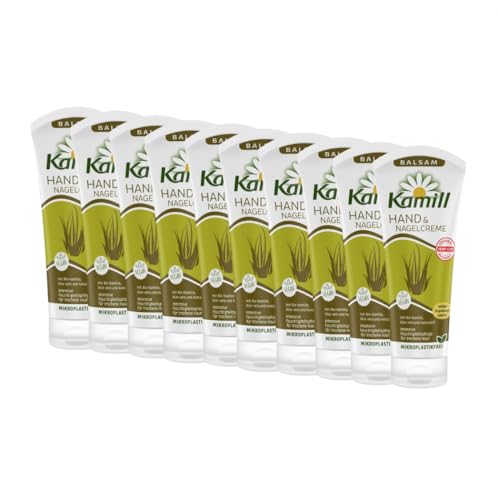 10er Pack Kamill Hand- & Nagelcreme BALSAM (10 x 100ml) - bietet intensive Pflege, Feuchtigkeit & Schutz mit Avocadoöl & Aloe Vera für trockene, beanspruchte Hände, ohne Mikroplastik von Kamill