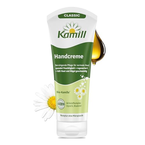 Kamill Handcreme Classic 100ml – vegane Creme – Hand- & Nagelpflege mit Bio- Kamille in Reisegröße - beruhigend, schützend & feuchtigkeitsspendend von Kamill