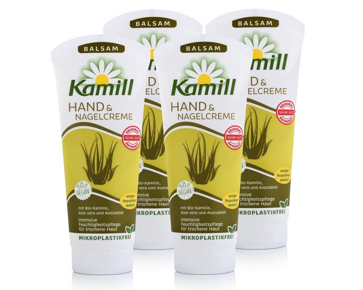 Kamill Hautcreme Kamill Hand & Nagelcreme Balsam 100ml - Handcreme Kamillenextrakt (4er von Kamill