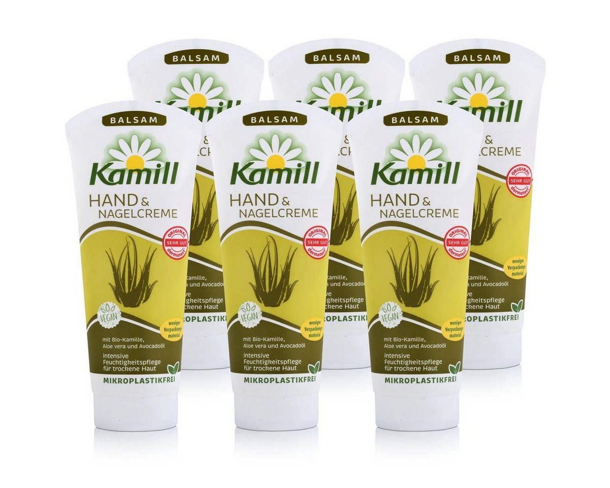 Kamill Hautcreme Kamill Hand & Nagelcreme Balsam 100ml - Handcreme Kamillenextrakt (6er von Kamill