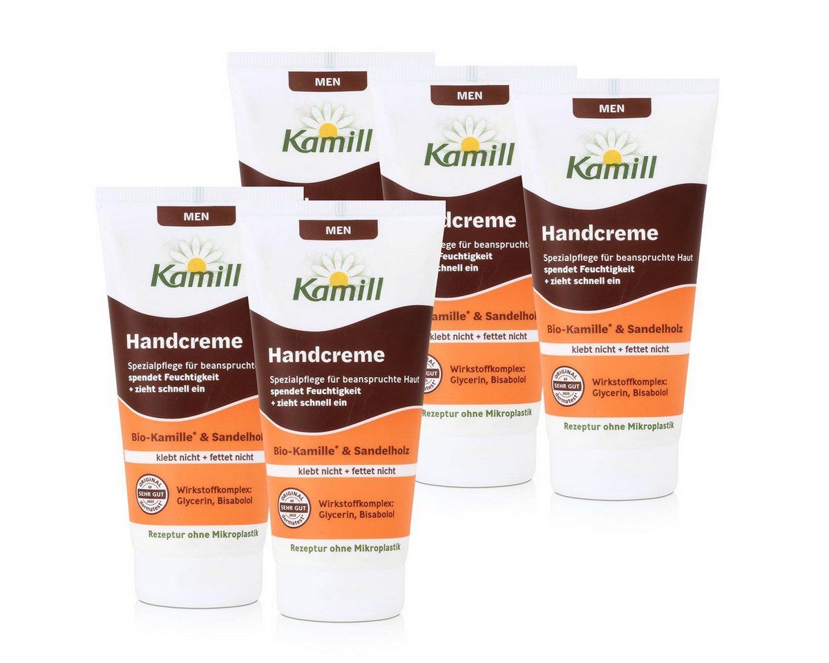 Kamill Hautcreme Kamill Men Handcreme Bio-Kamille & Sandelholz 75ml (5er Pack) von Kamill