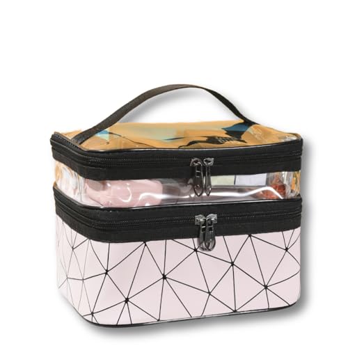 Kamnik Kulturbeutel für Damen und Herren, wasserdichte Make-up-Kosmetiktasche, Reise-Organizer, Reisetasche, Pink von Kamnik