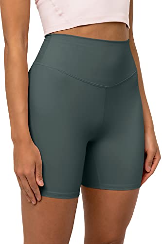 Kamo Fitness Ellyn Yoga-Shorts mit hoher Taille, 15,2 cm Schrittlänge, Po-Lifting, Batikfärbung, weiche Workout-Hose, Bauchkontrolle, Atlantic Deep, S von Kamo Fitness