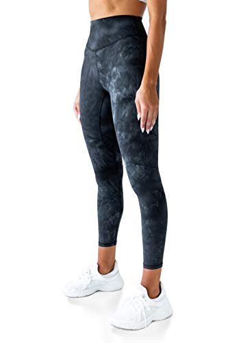 Kamo Fitness Yogahose mit hoher Taille, 63,5 cm Schrittlänge, Leggings, Butt Lifting Batikfärbung, weiche Workout-Strumpfhose - - Mittel von Kamo Fitness