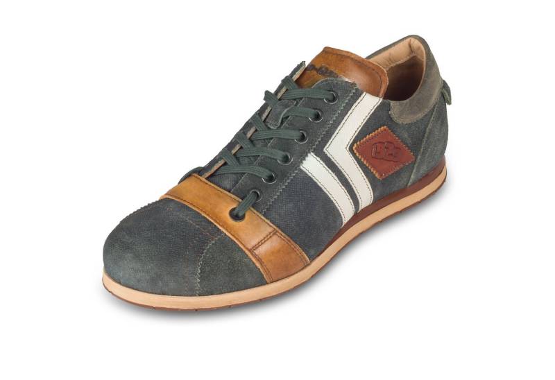 Kamo-Gutsu Herren Sneaker Leder grün/weiß Rauhleder (TIFO-030 cancun + green) Sneaker Handgefertigt in Italien von Kamo-Gutsu