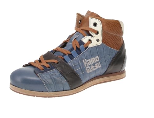 Kamo-Gutsu TIFO-108 - Herren Schuhe Freizeitschuhe - Jeans/Royal-Pitone/Camel, Größe:45 EU von Kamo-Gutsu