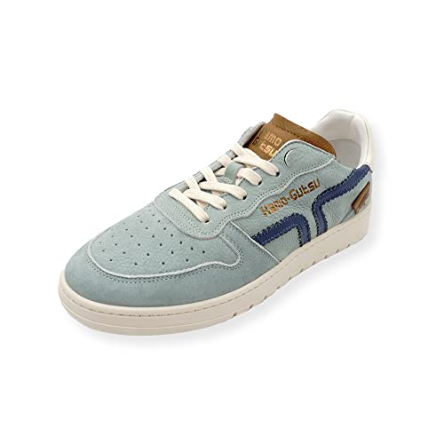 Kamo-Gutsu Wash Menta + Jeans Damen Lederschuhe Sneaker Blau (Numeric_39) von Kamo-Gutsu