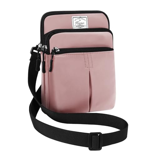 KAMO Multifunktionale Handytasche, eine Schultertasche, Handy-Hüfttasche, diagonale Kreuztasche, Blasses Pink, Einheitsgröße von Kamo