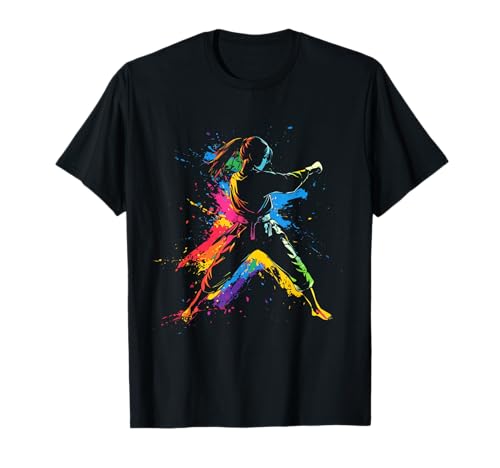 Karate Highkick Japan Splash Art Karateka Kampfsport Frau T-Shirt Karate Highkick Japan Splash Art Karateka Kampfsport Frau T-Shirt von Kampfsportler Karate Kicking Judo Kickboxen Design