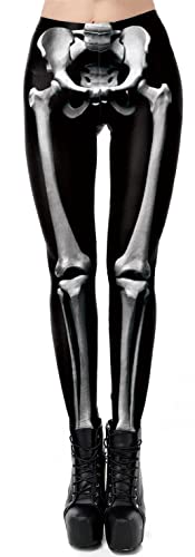 Kamviluer Halloween Leggings Frauen Halloween Kostüm Leggings Workout Laufen Skelett Enge Stretch Lustige Hose, I Skelett 10, 40-44 Kamviluer Halloween Leggings Frauen Halloween Kostüm Leggings Workout Laufen Skelett Enge Stretch Lustige Hose, I Skelett 10, 40-44 von Kamviluer