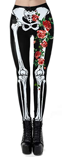 Kamviluer Halloween Leggings Frauen Halloween Kostüm Leggings Workout Laufen Skelett Enge Stretch Lustige Hose, I Skelett 4, 32-38 Kamviluer Halloween Leggings Frauen Halloween Kostüm Leggings Workout Laufen Skelett Enge Stretch Lustige Hose, I Skelett 4, 32-38 von Kamviluer