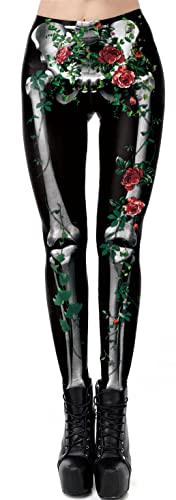 Kamviluer Halloween Leggings Frauen Halloween Kostüm Leggings Workout Laufen Skelett Enge Stretch Lustige Hose, I Skelett 8, 40-44 Kamviluer Halloween Leggings Frauen Halloween Kostüm Leggings Workout Laufen Skelett Enge Stretch Lustige Hose, I Skelett 8, 40-44 von Kamviluer