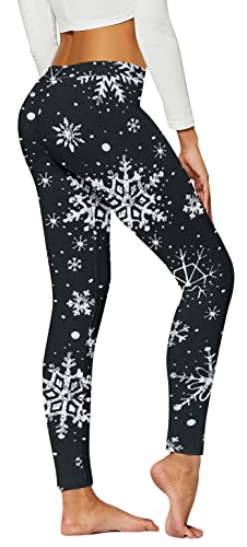 Kamviluer Weihnachtsleggings für Damen, Weihnachten, Kostüm, Leggings, Workout, Laufen, Weihnachten, Strumpfhose, Stretch, lustige Hose, F-Xmas J, 40-44 von Kamviluer