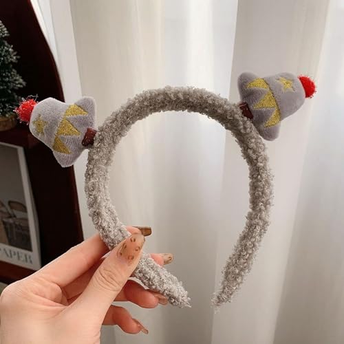 Weihnachts-Haarspangen, Haar-Accessoires, Geschenke, Weihnachts-Stirnbänder, Geschenke, Haar-Accessoires, Weihnachts-Elchhorn-Stirnband, super feenhaft, süß und niedlich, Gesichtswasch-Stirnband, Plüs von KanDuo