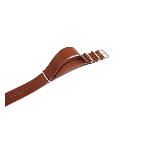 KanaAt LKQASD Retro-Uhrenarmbänder, 18 mm, 20 mm, 22 mm, 24 mm, Leder-Uhrenarmband, Ersatz-PU-Lederarmband, schwarz-braunes Uhrenarmband (Color : Brown, Size : 18mm) von KanaAt