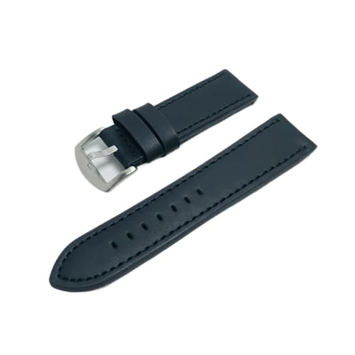 LKQASD 16mm 18mm 20mm 22mm Frauen Männer Armband Echtes Leder Uhr Bands Straps Uhren Zubehör Kaffee Schwarz gürtel Strap Ersatz (Color : Black, Size : 20mm) von KanaAt