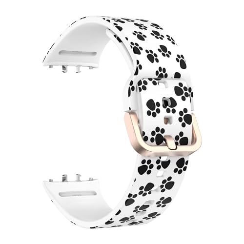 LKQASD Armband kompatibel mit Galaxy Fit 3 Uhr Print Silikonband Universal Damen Outdoor Armband Universalband/Galaxy Fit3(Cat,20mm) von KanaAt