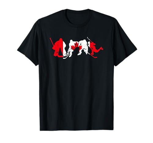 Eishockey Männer Kanada Flagge Hockey T-Shirt Eishockey Männer Kanada Flagge Hockey T-Shirt von Kanada-Kleidung für Eishockeyspieler