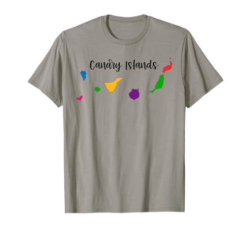 Kanarische Inseln Karte Kanaren Männer Frauen Kinder T-Shirt von Kanarische Inseln Karte